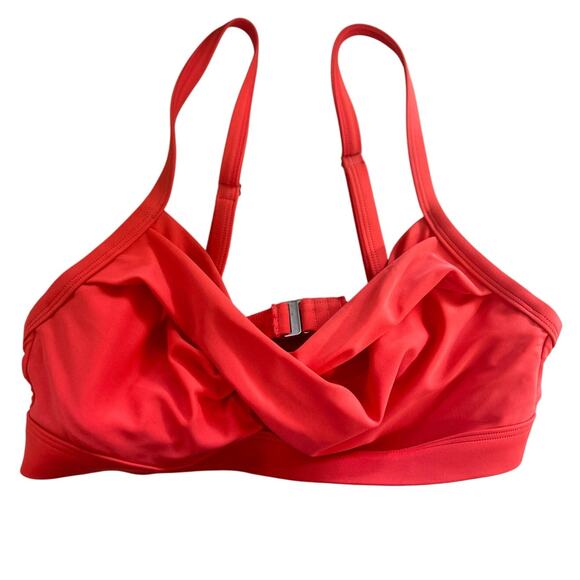 Athleta Red Twist Adjustable Strap Bikini Top Swim 34 B/C - Picture 2 of 7